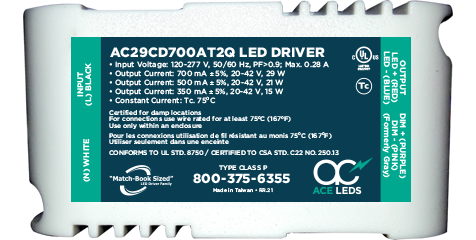 LED Driver DIM 200W Input 120-277 Vac D1150AD200W07 Inadisa