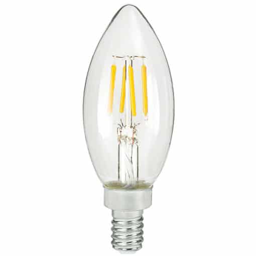 TCP Lighting 8W LED A19 Bulb, Dimmable, E26, 800 lm, 120V, 4000K, Clear  (TCP Lighting FA19D6040E26SCL95)