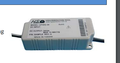 25W Phihong 1400mA 0-10V Dimming IP67 AC Driver, Size: One Size